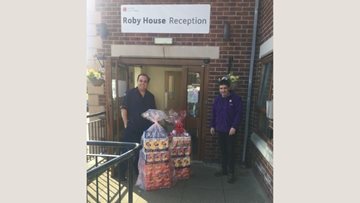 Easter egg delivery for Huyton care home Residents